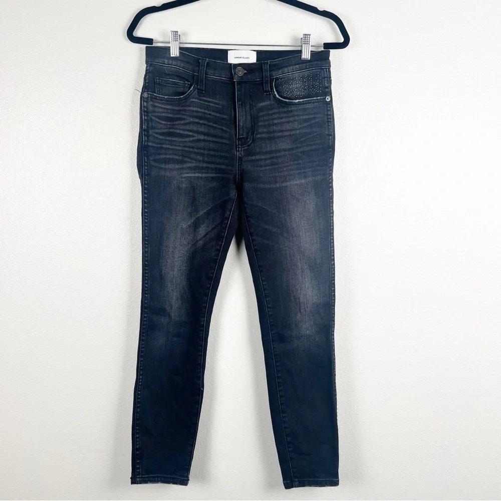 Current Elliot Stiletto Sultry‎ Stud Skinny Jeans